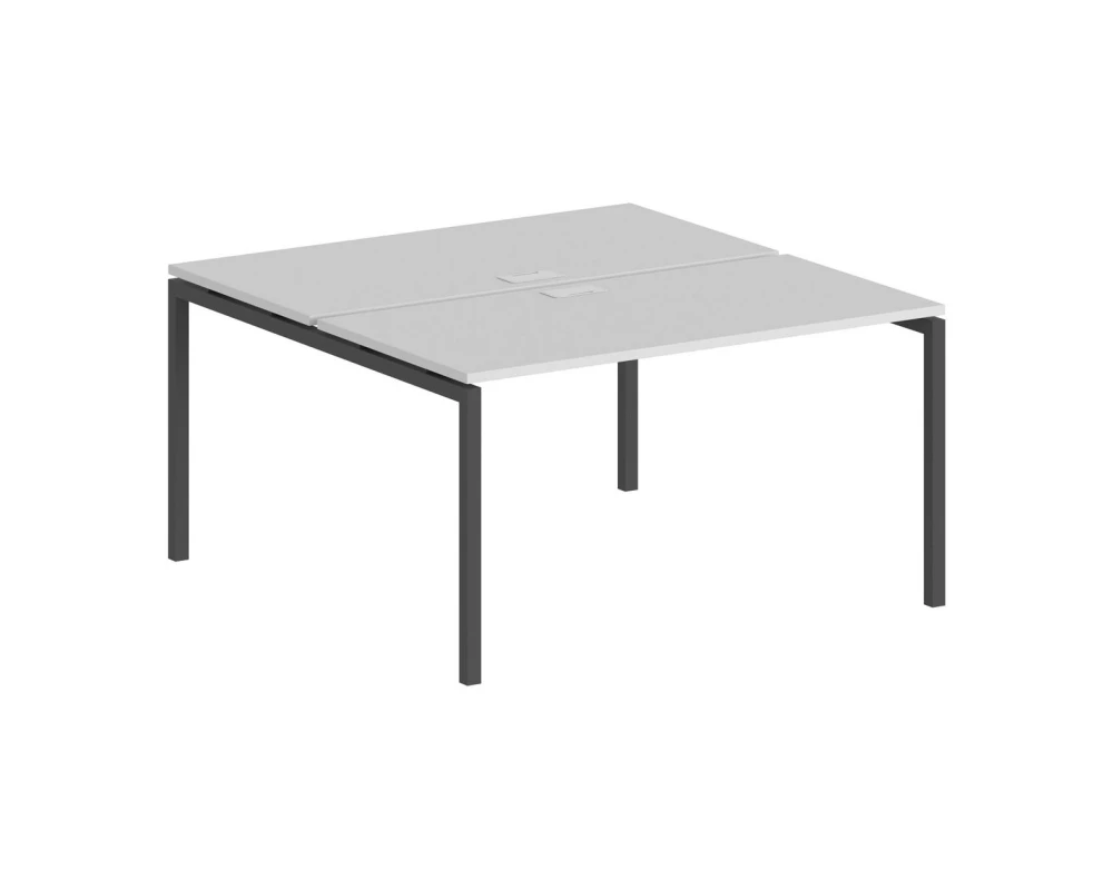 Рабочая станция 1600x1638х750 профиль антрацит: 40x40 Сигма / Sigma Белый